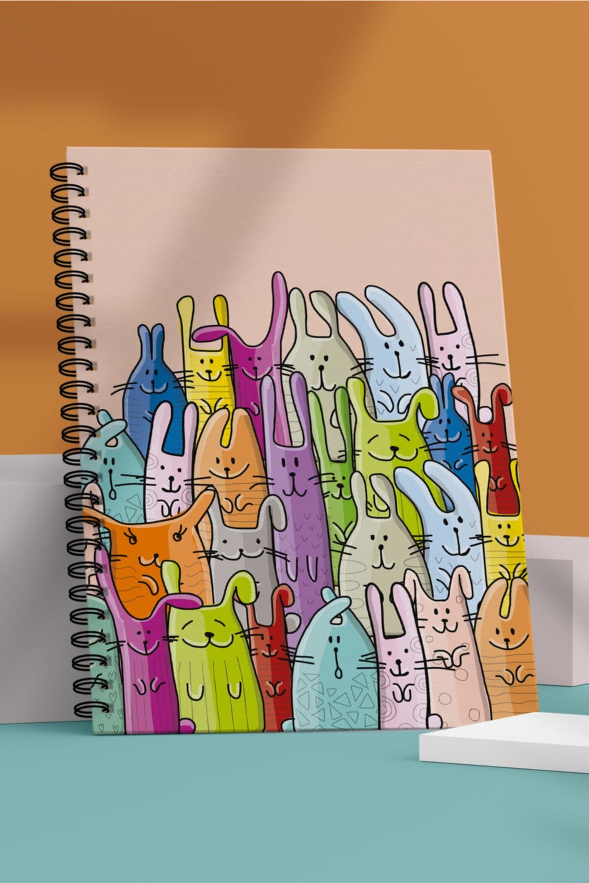 Defter - Noktalı | A5 | Çelik Spiral | 90 Sayfa | Özel Tasarım | Sert Karton Kapak