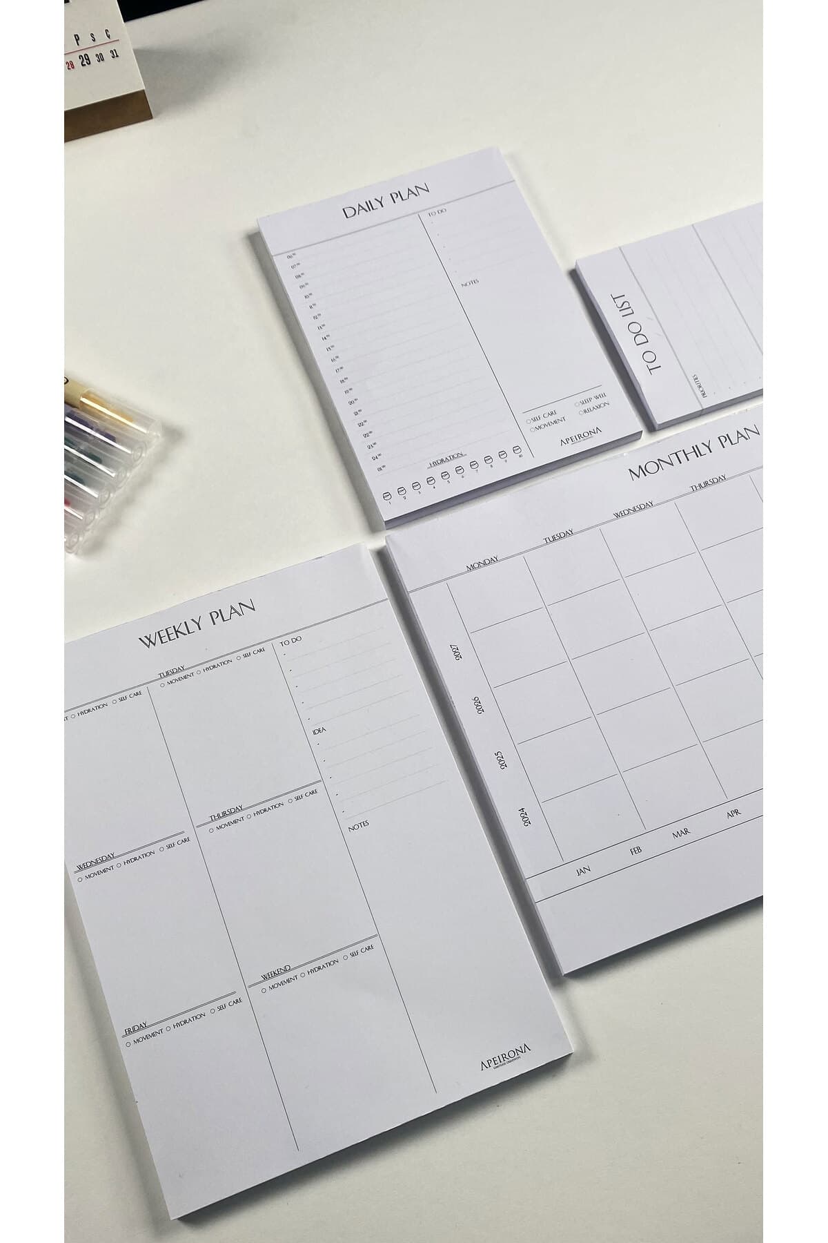 Mega Planlama Seti - Aylık - Haftalık - Günlük - To-Do List - Tek Ürün