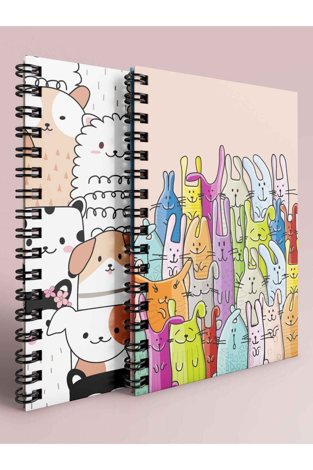 İkili Defter Seti | Kareli ve Çizgili