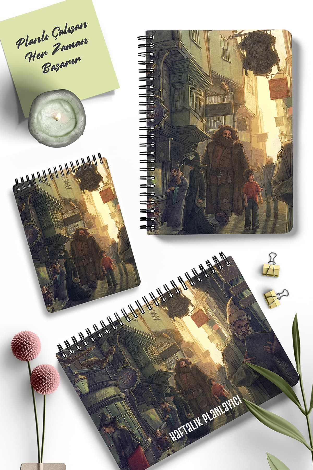 Planlama Seti | 3 Ayrı Özel Ürün | Günlük Planlayıcı | Haftalık Planlayıcı | To-do List | Potter