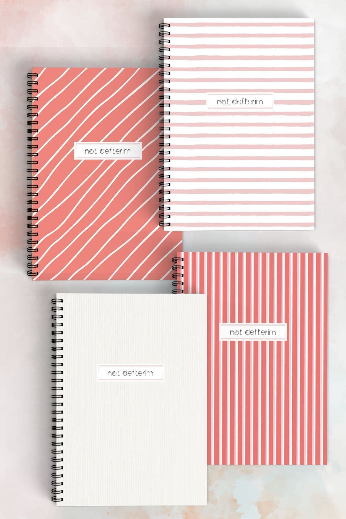 Okul Defter Seti - 4'lü Kareli - A5 - 90 Sayfa