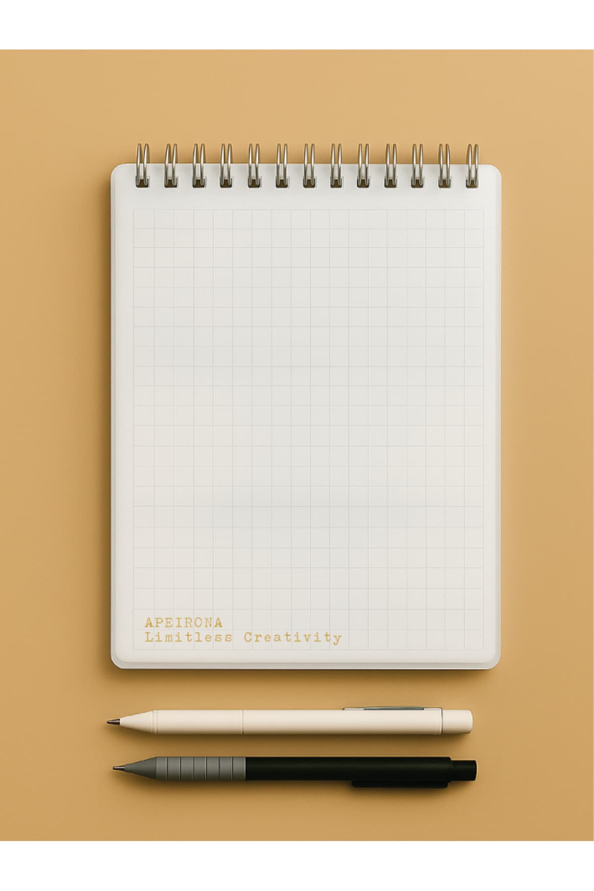 PP Şeffaf Sert Kapak - Kareli veya Çizgili Defter - Ekstra Kalın Kağıt - Gümüş Tel Spiral