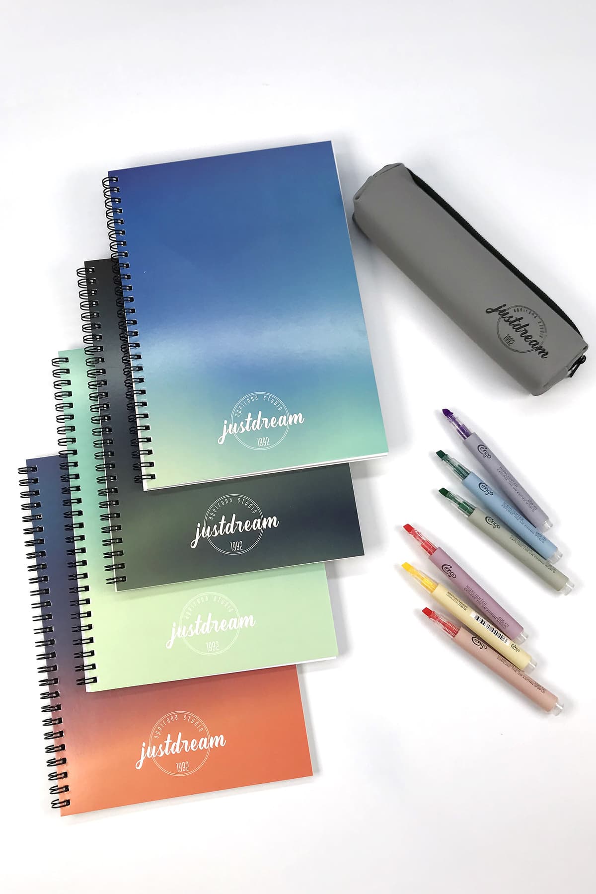 Mega Okul Seti | 4 Yeni Nesil Defter | 6 Fosforlu Kalem | 1 Fiber Kalemlik